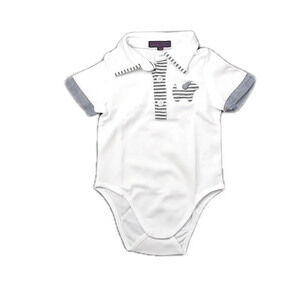 Nicholas & Bears Boys White | Blue Dog Onesie size: 3 Months